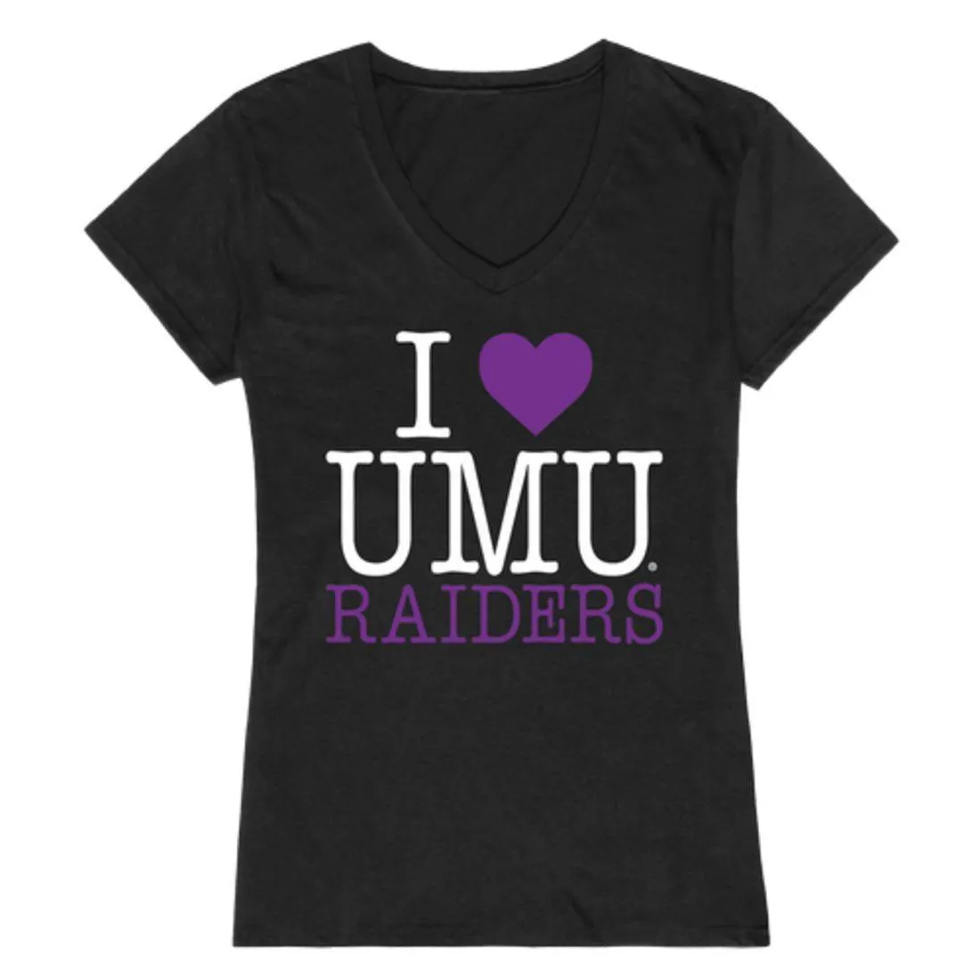 I Love University of Mount Union Raiders Womens T-Shirt