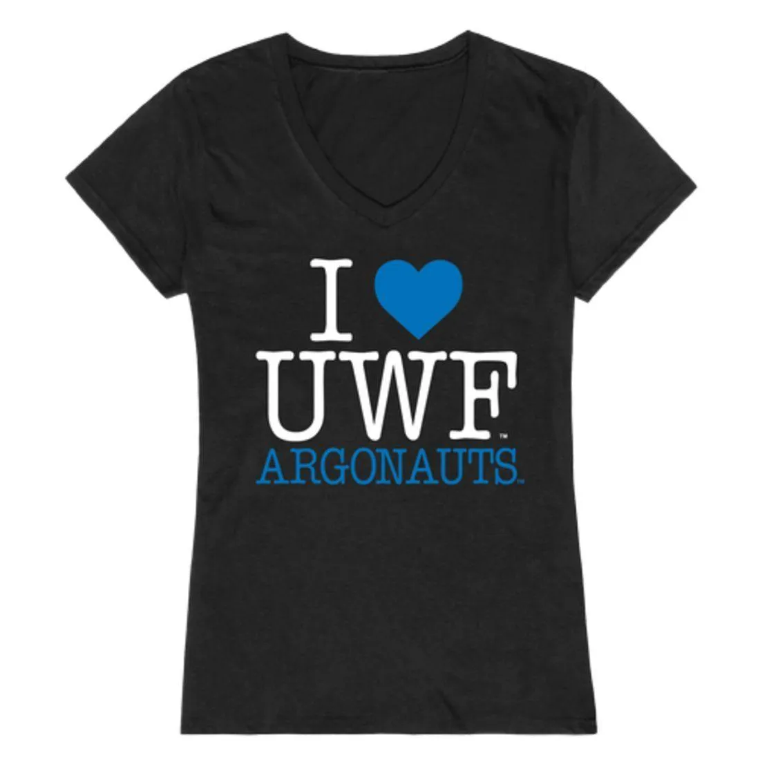 I Love UWF University of West Florida Argonauts Womens T-Shirt