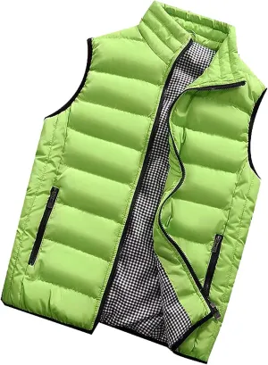 Jackets for Men Fall Winter Coat Padded Cotton Vest Warm Hooded Thick Vest Tops Jacket Jackets