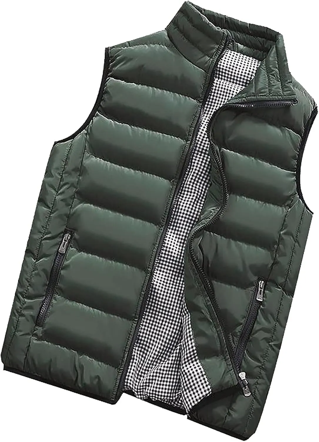 Jackets for Men Fall Winter Coat Padded Cotton Vest Warm Hooded Thick Vest Tops Jacket Jackets