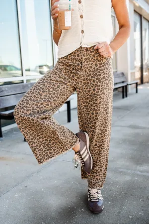 Jackson Wide Leg Leopard Pants