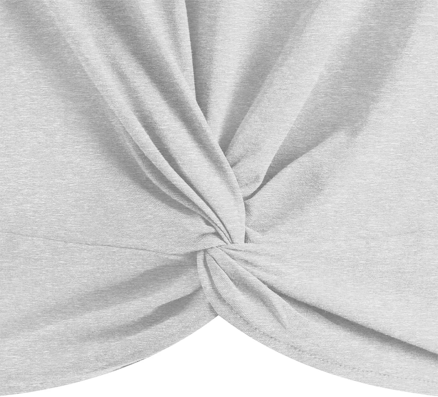 JINKESI Women's Summer Causal Short Sleeve Blouse Round Neck Crop Tops Twist Front Tee T-Shirt