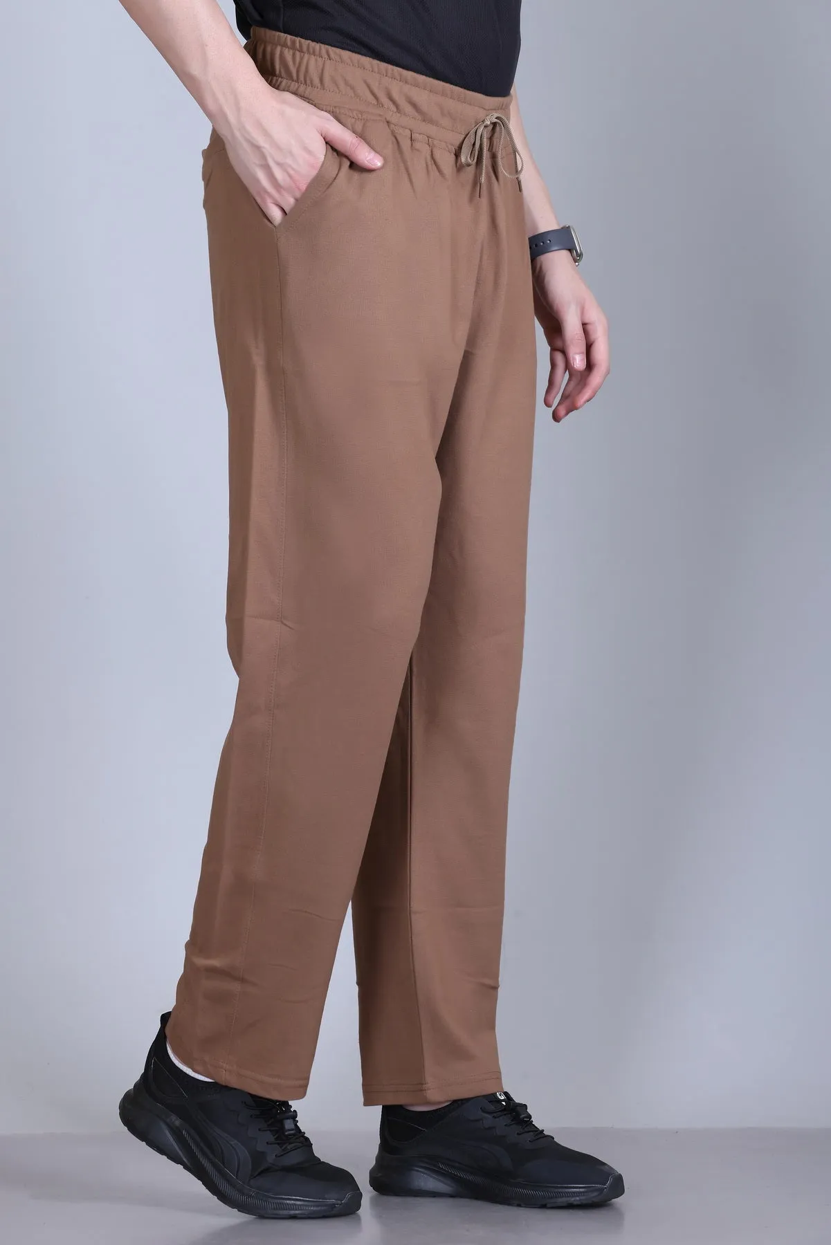 Jinxer Men Midrise wide leg Cotton Pajamas - Camel