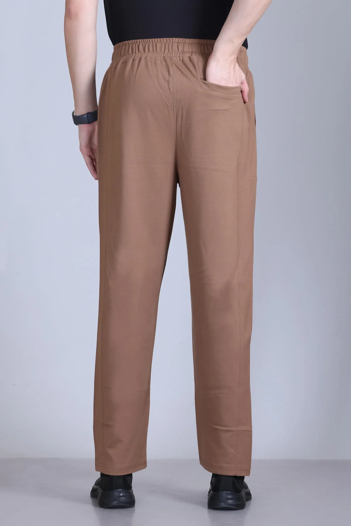 Jinxer Men Midrise wide leg Cotton Pajamas - Camel