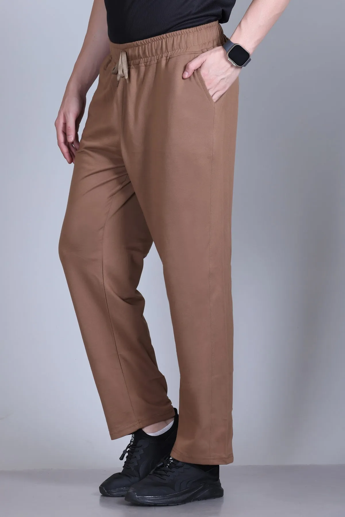 Jinxer Men Midrise wide leg Cotton Pajamas - Camel