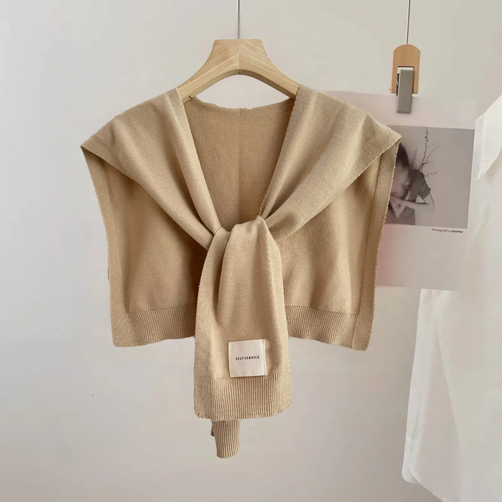 Knitted Sleeveless Tie Vest-SHW2426