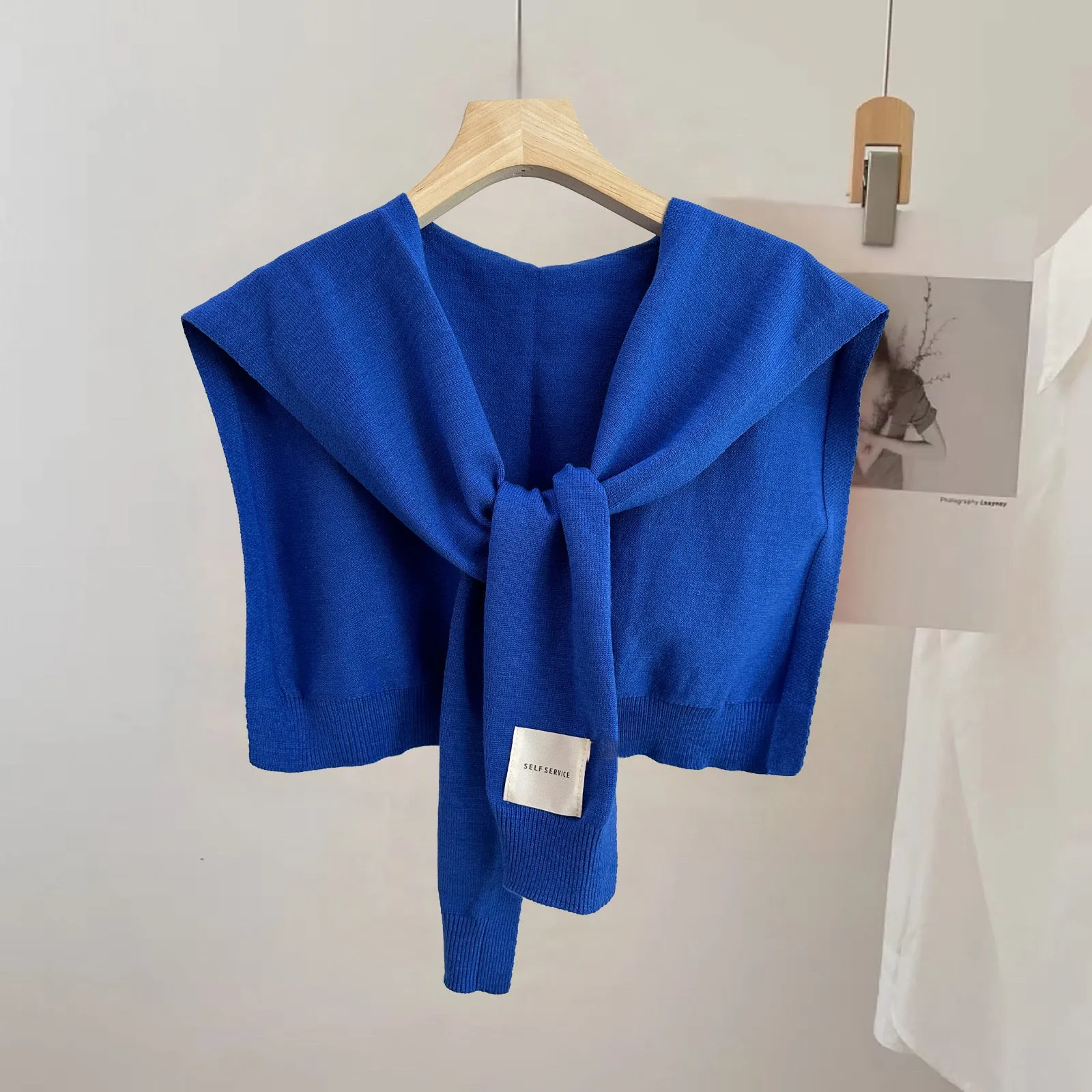Knitted Sleeveless Tie Vest-SHW2426