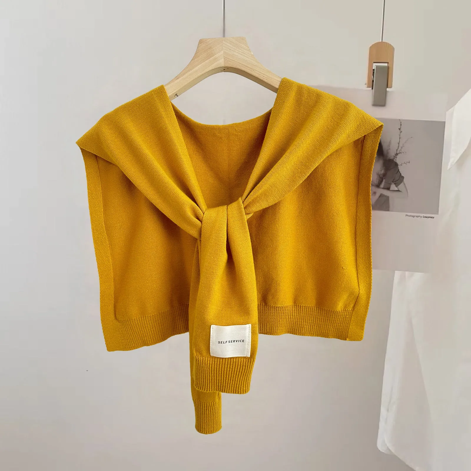 Knitted Sleeveless Tie Vest-SHW2426