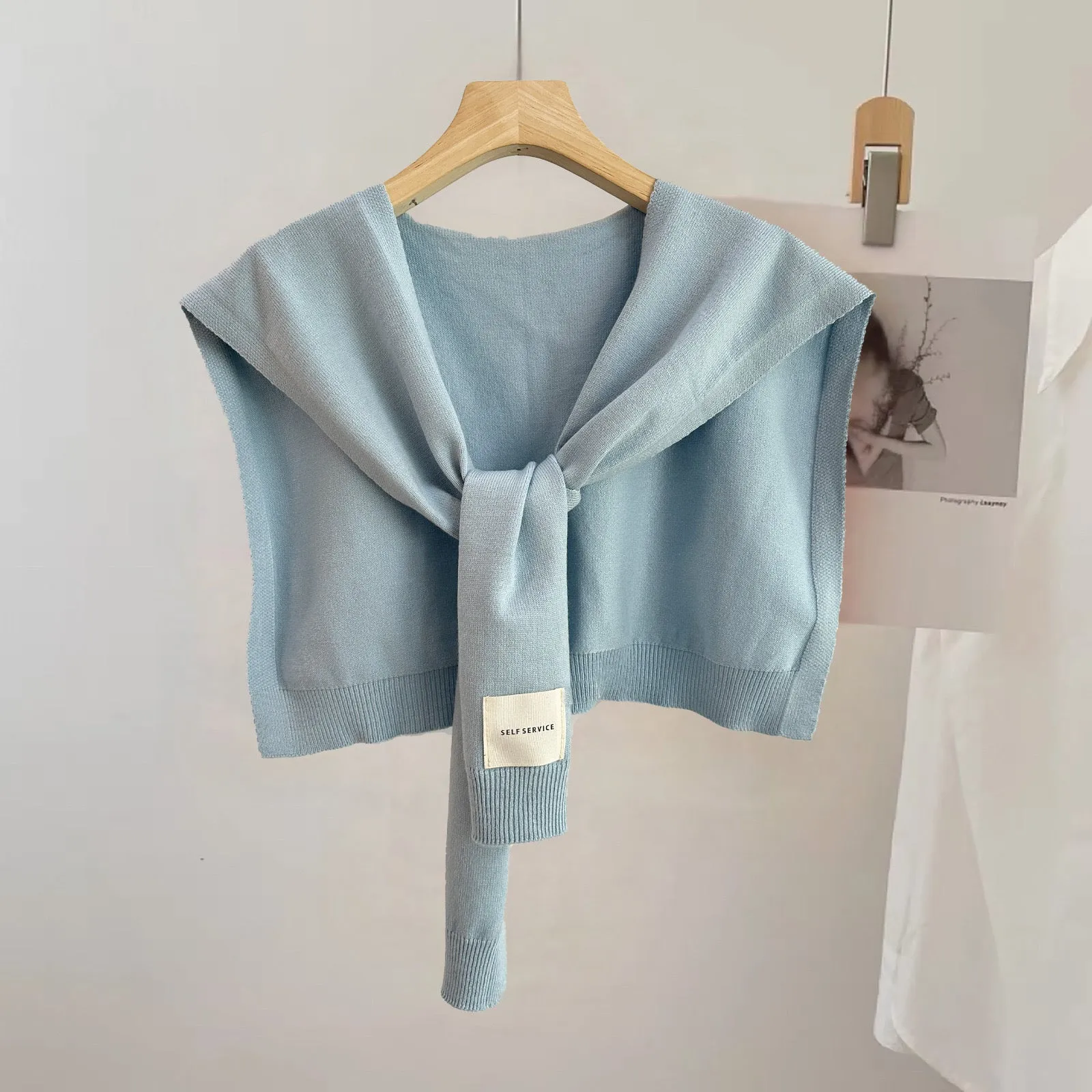 Knitted Sleeveless Tie Vest-SHW2426