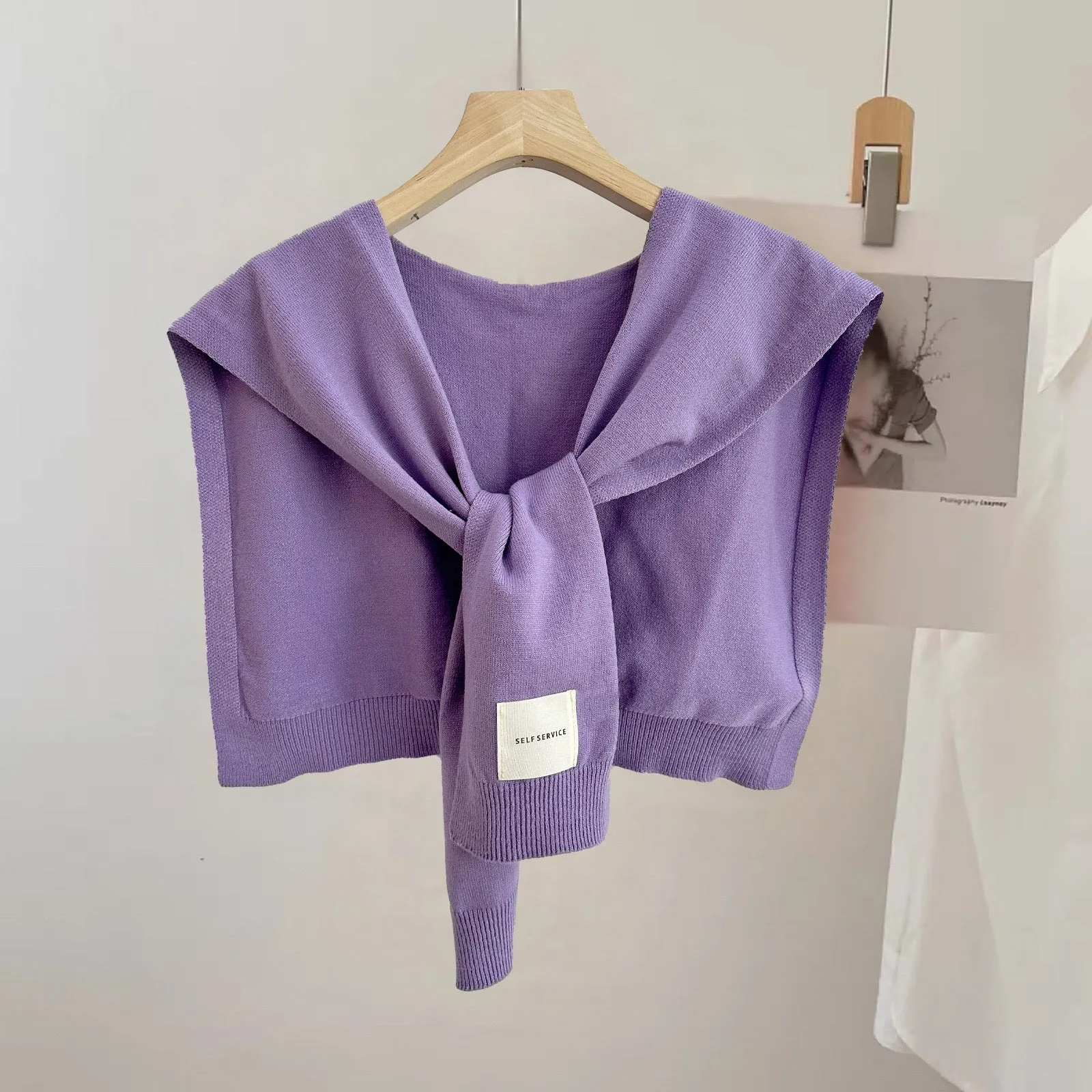 Knitted Sleeveless Tie Vest-SHW2426