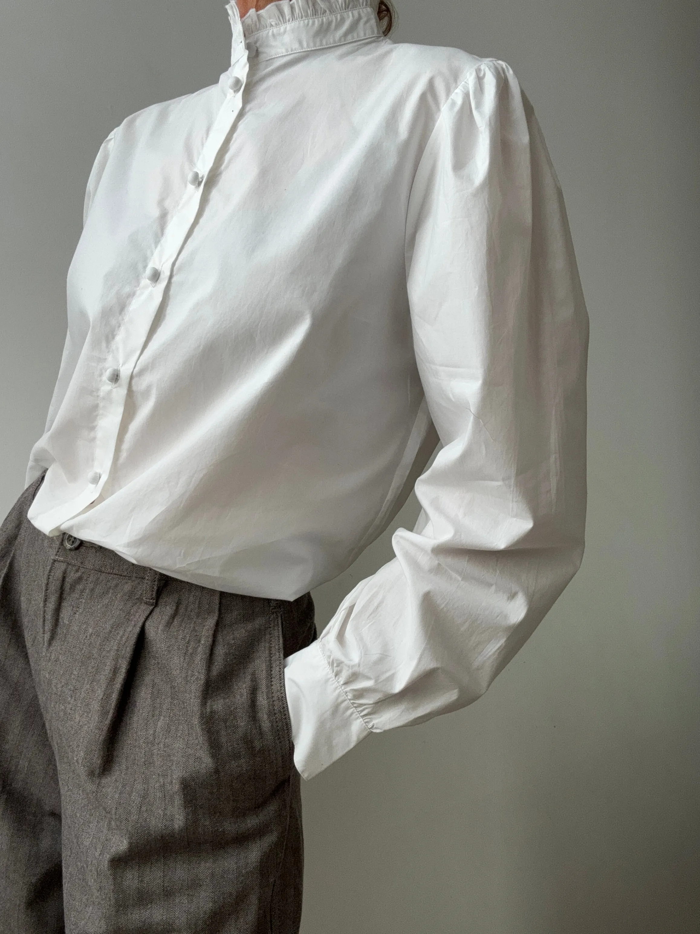 Kooples Frill Collar Shirt White