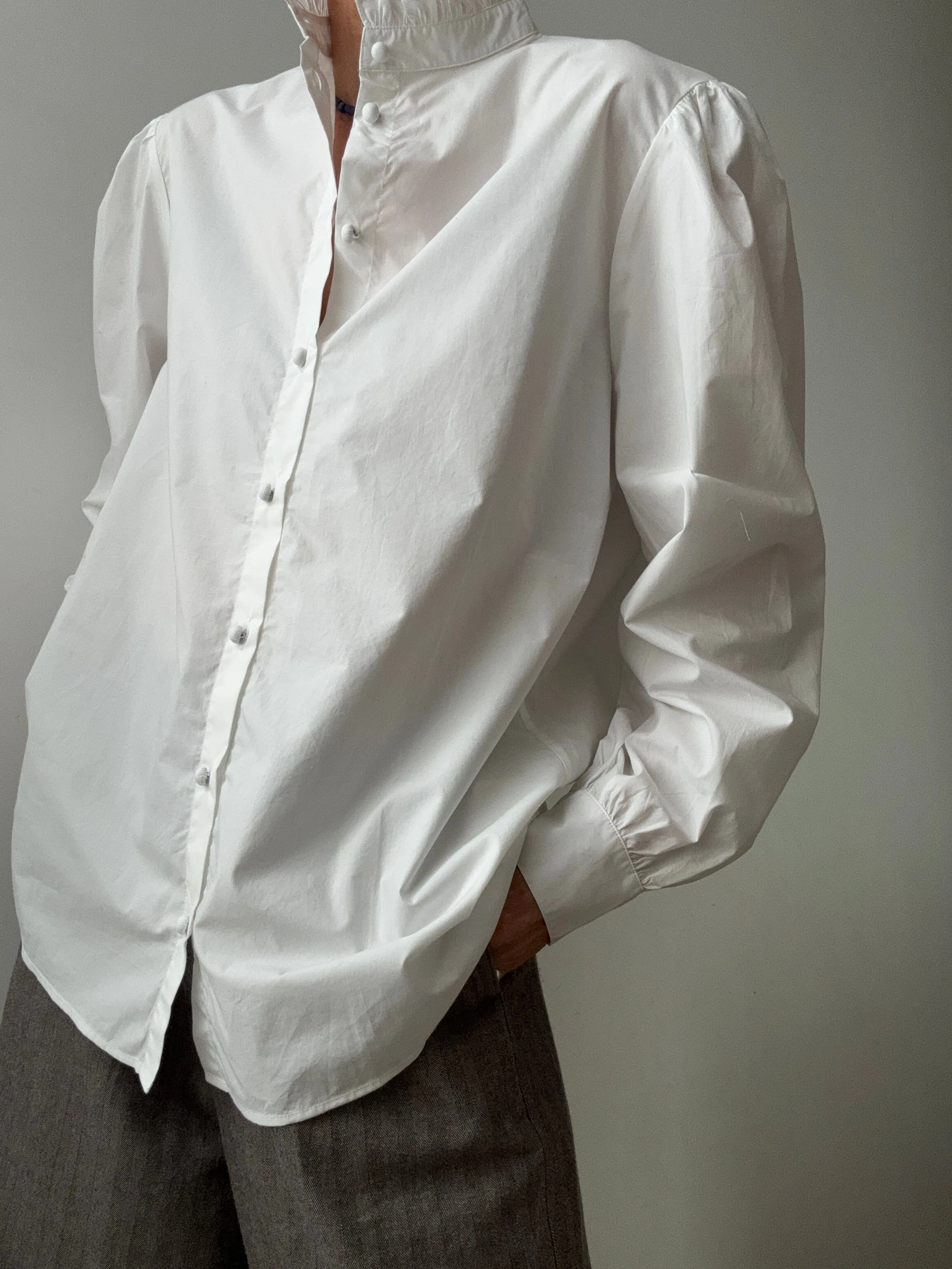 Kooples Frill Collar Shirt White