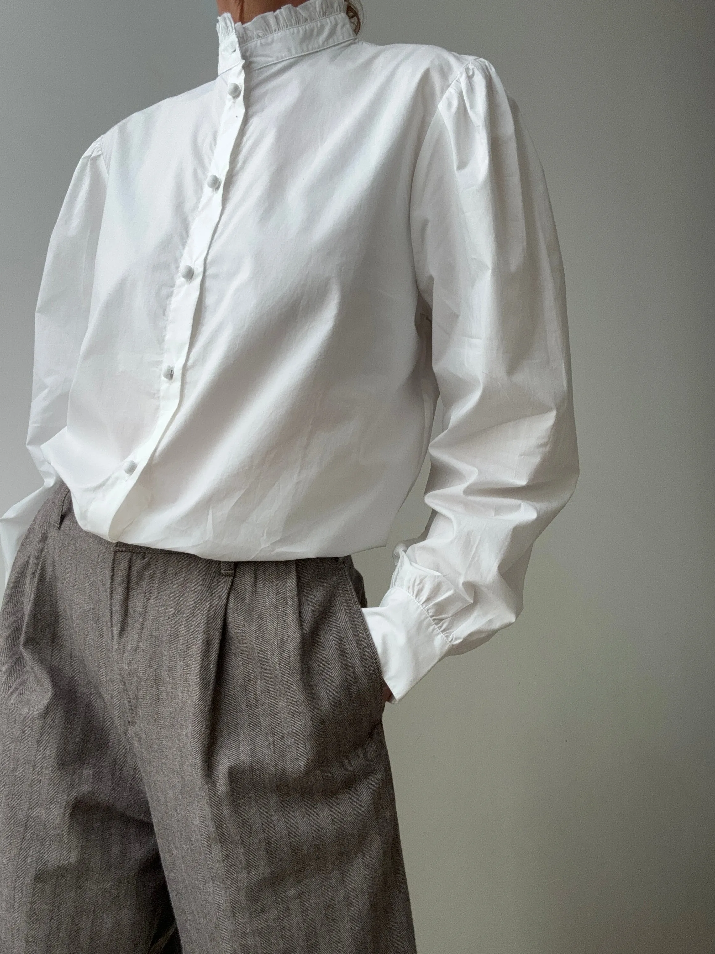 Kooples Frill Collar Shirt White