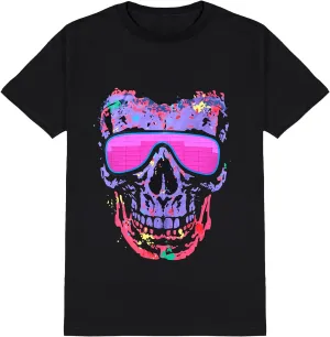 LED T Shirt Sound Activated Glow Shirts Light Up Equalizer Clothes for Party