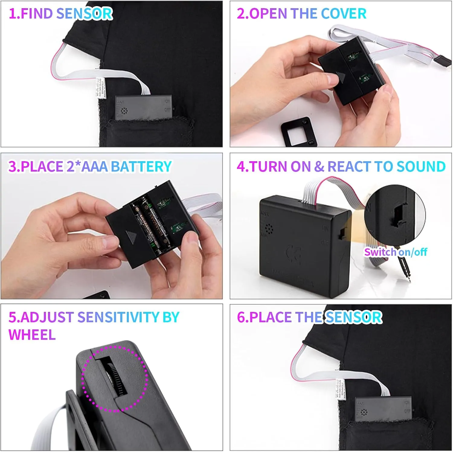 LED T Shirt Sound Activated Glow Shirts Light Up Equalizer Clothes for Party