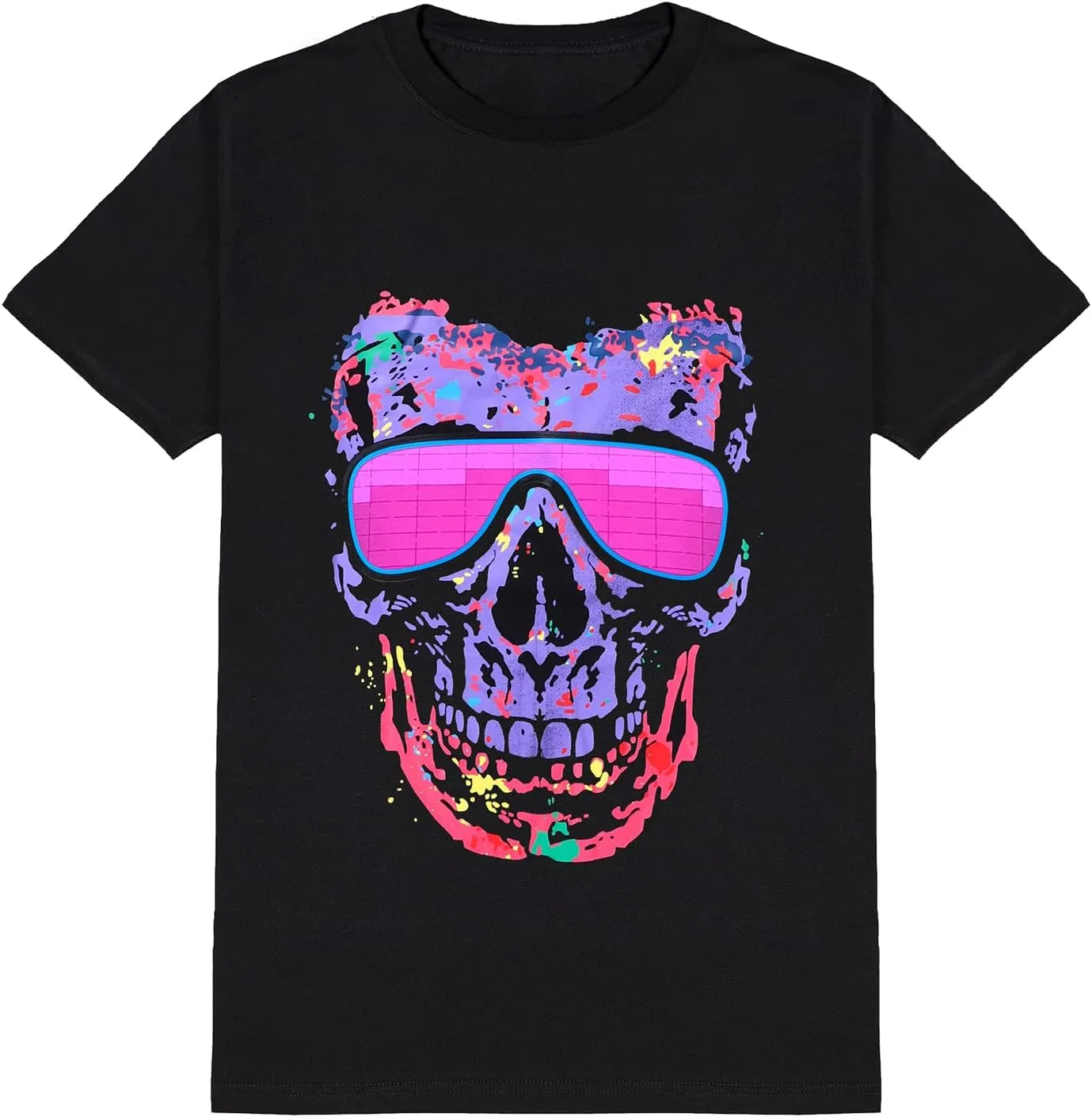 LED T Shirt Sound Activated Glow Shirts Light Up Equalizer Clothes for Party