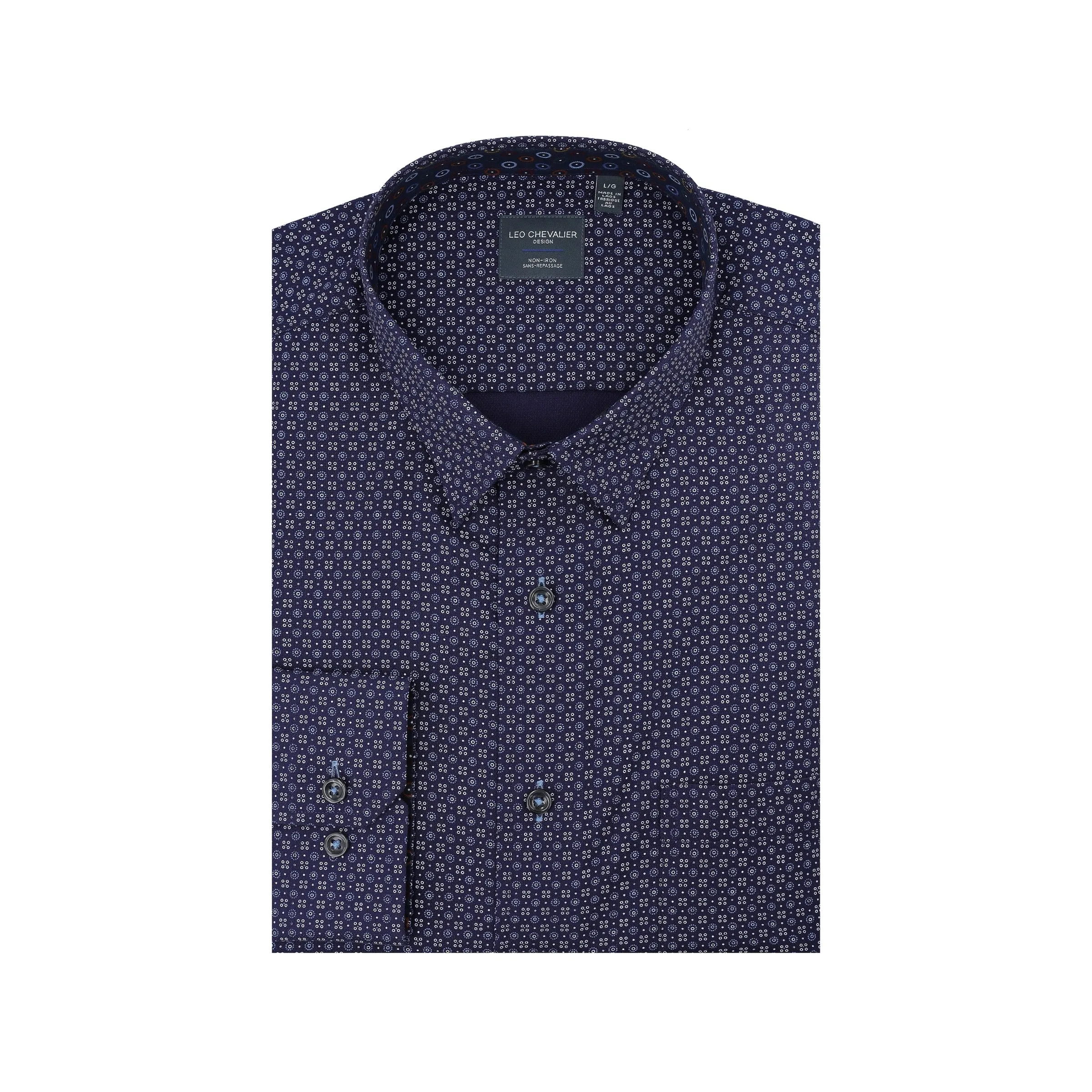 Leo Chevalier - Long Sleeve Shirt - Classic Fit - 100% Cotton - Big and Tall Fit - 623455/QT