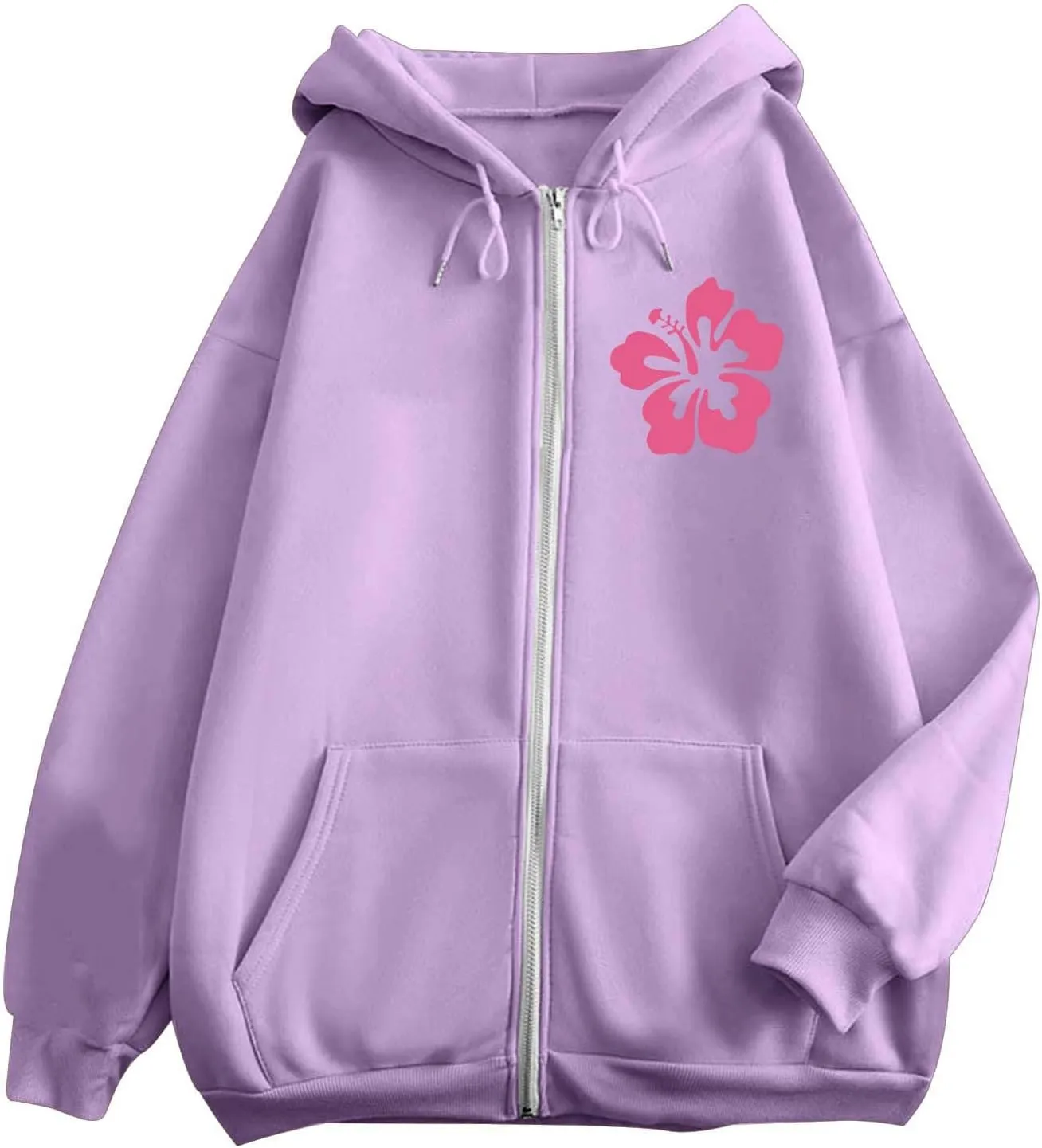 Meet Me at The Ocean Hoodies for Women Casual Letter Graphic Zip Up Hoodie with Pockets Drawstring Y2K Hooded Sweatshirts