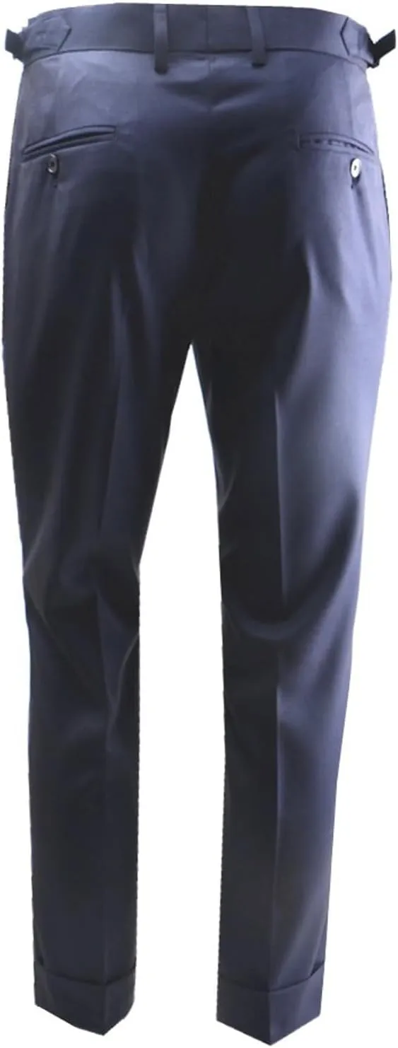 Men Bird's-Eye Relaxed Fit Suit Pants No Iron Premium Wool Men's Dress Pants Patterned Suit Trousers