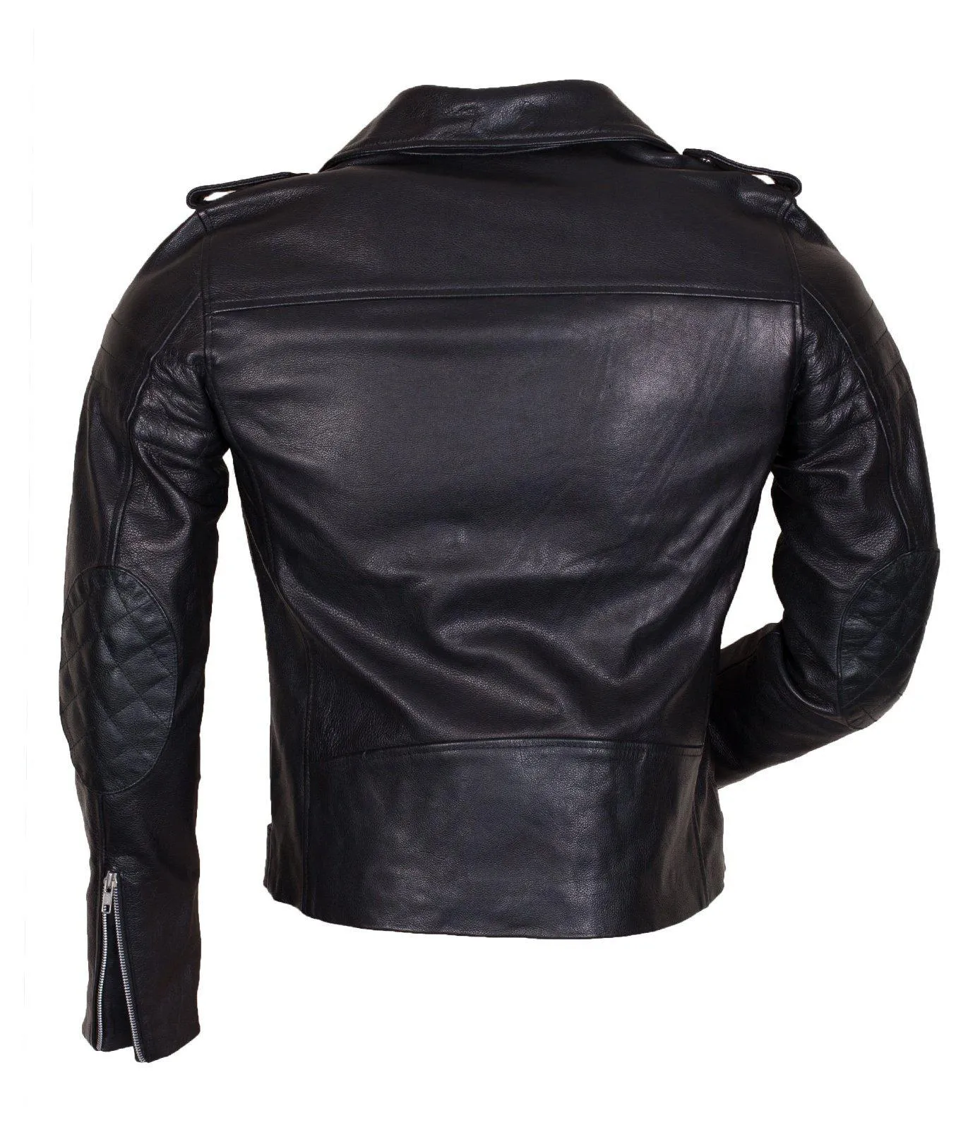 Men's Black Faux Leather Brando Motorcycle Jacket