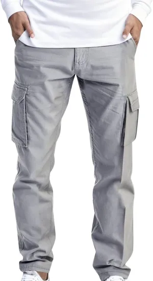 Men's Cargo Sweatpants Big and Tall Relaxed Fit Athletic Joggers Plus Size Baggy Stretch Waist Workwear Jogging Hiking Pants
