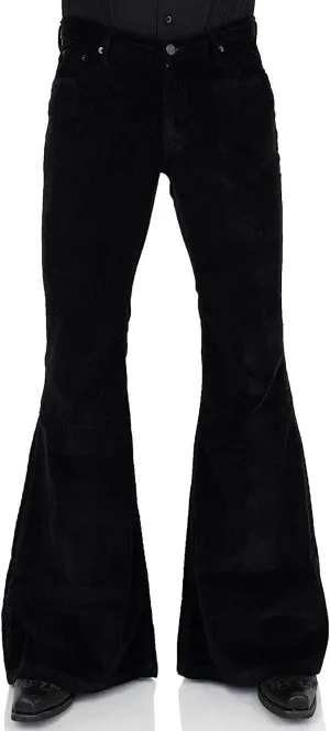 Men's Corduroy Relaxed Vintage 60s 70s Bell Bottom Pants Stretch Fit Classic Comfort Flared Flares Retro Disco Pants