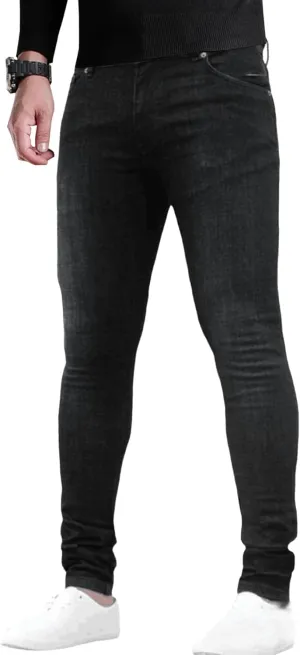 Men's Slim Fit Stretch Ripped Jean Fashion Skinny Outdoor Jean Pants Skinny Tapered Leg Casual Jeans