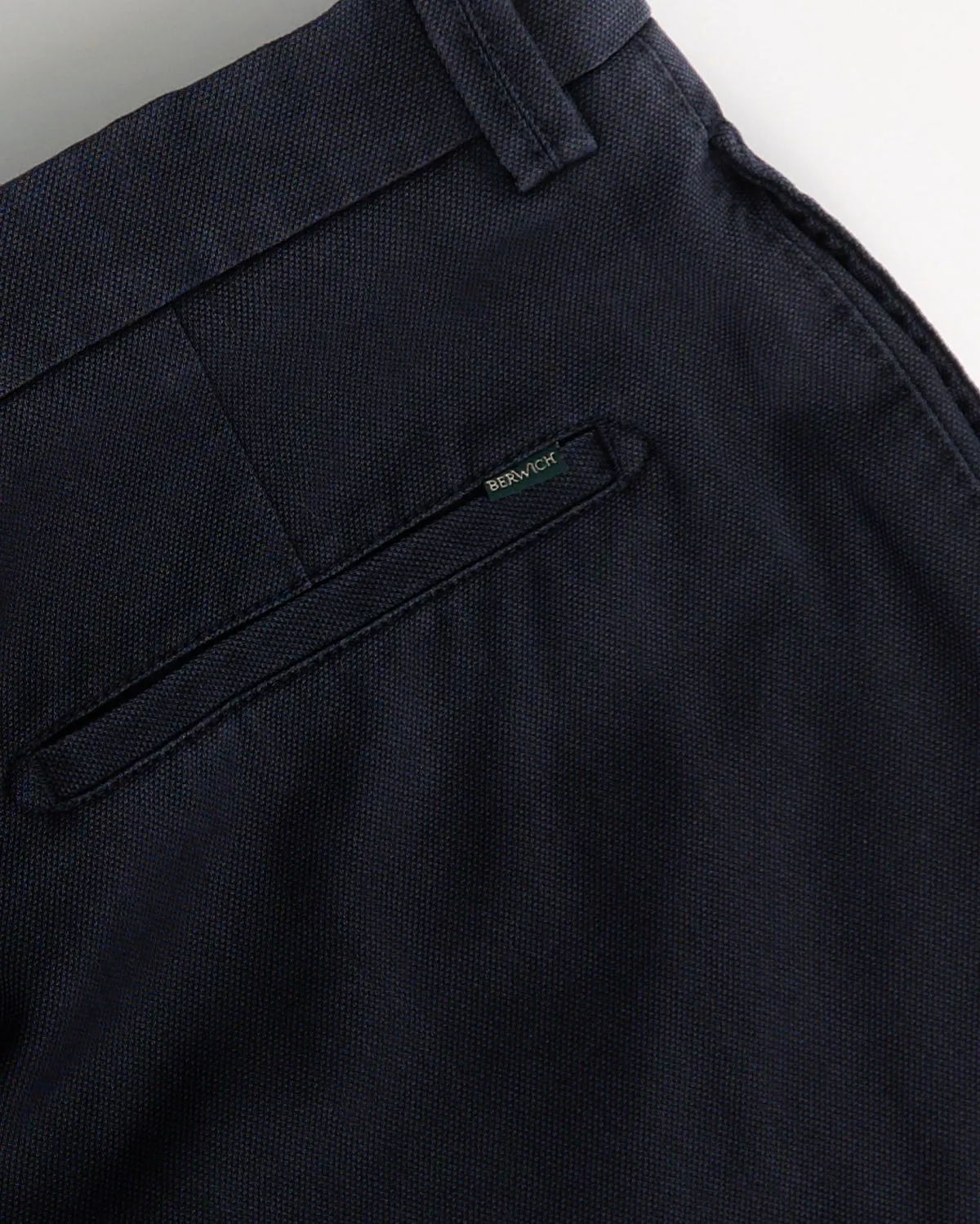 Midnight Navy 'Chaia' Relaxed Fit Frosted Wool Trousers