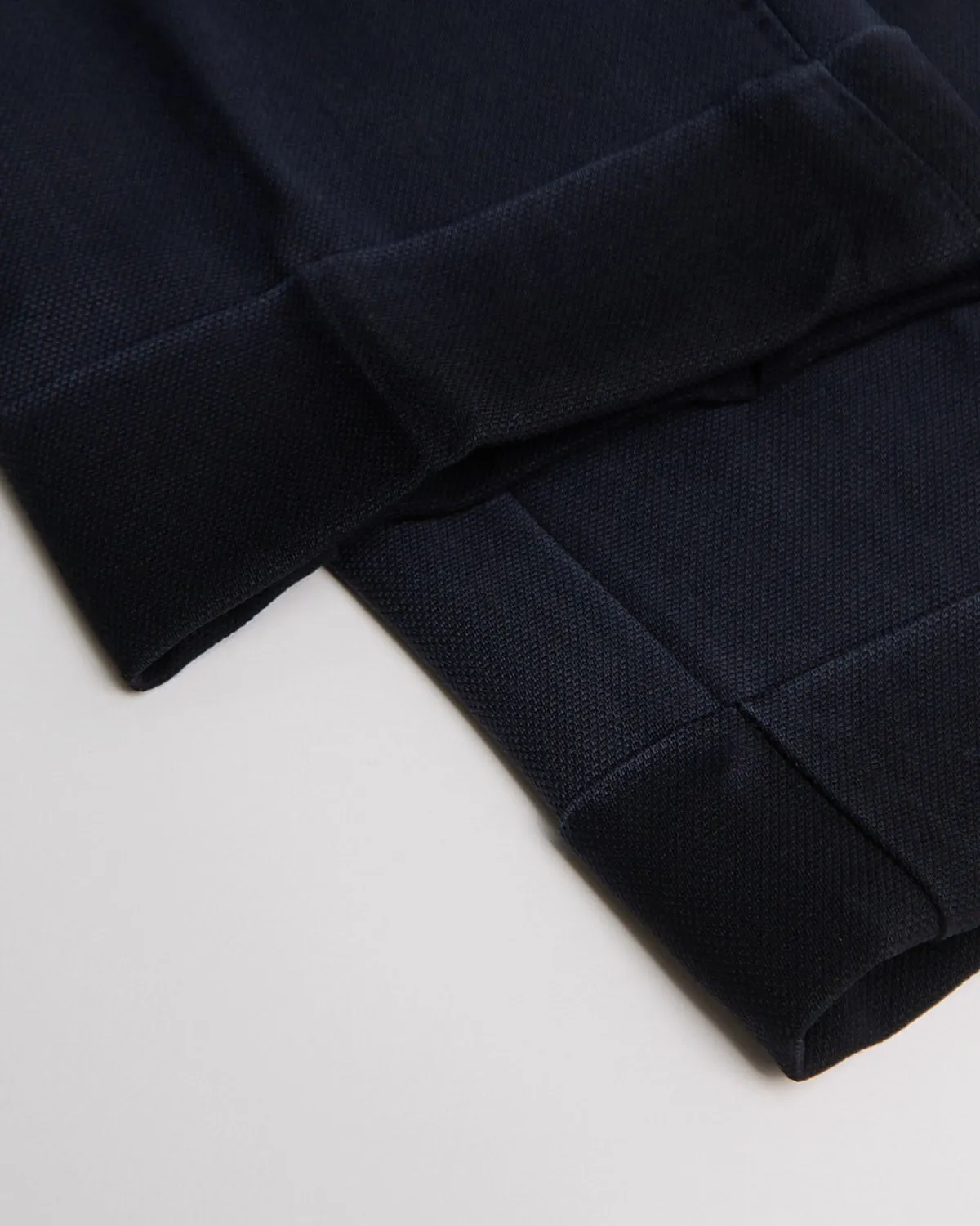 Midnight Navy 'Chaia' Relaxed Fit Frosted Wool Trousers