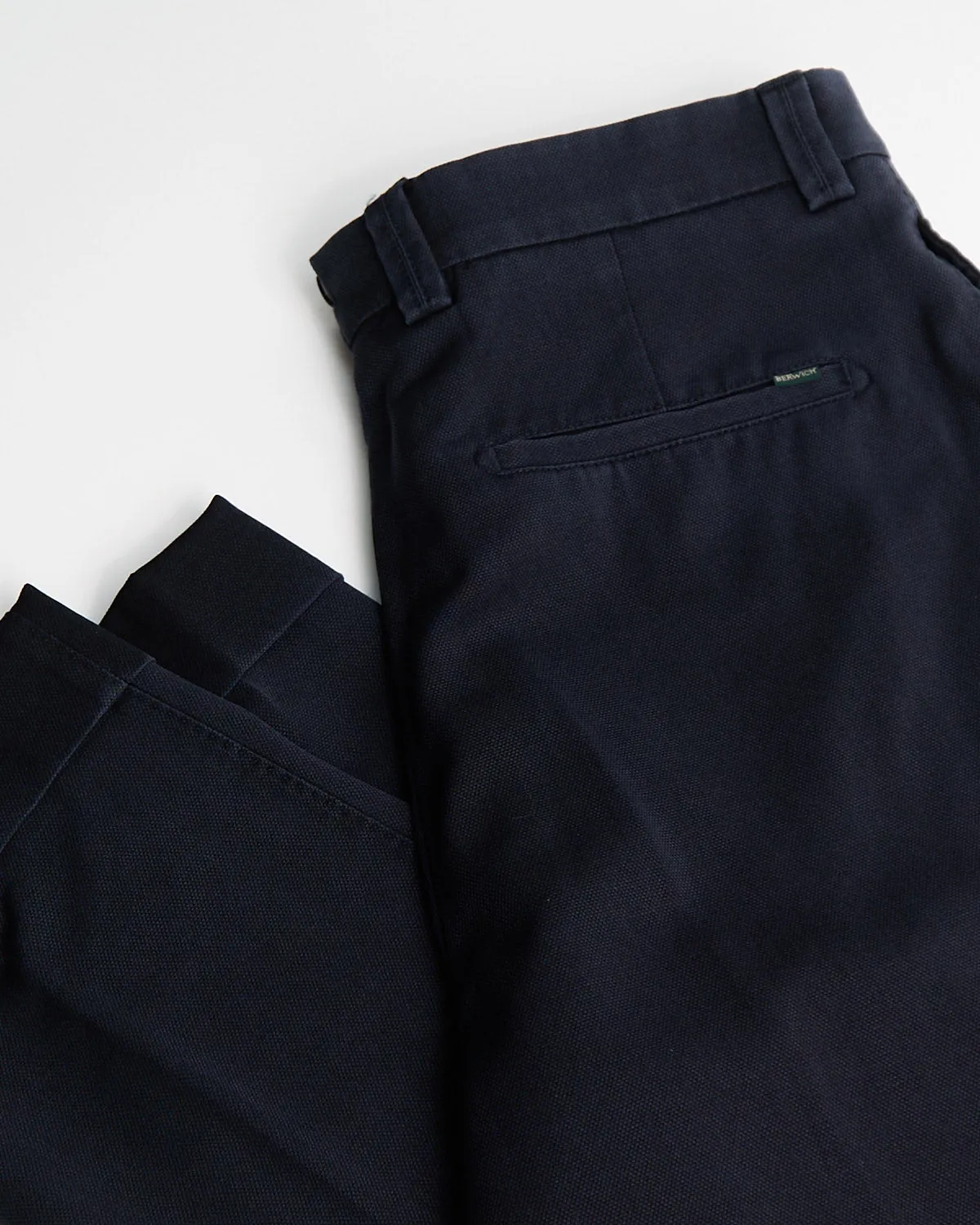 Midnight Navy 'Chaia' Relaxed Fit Frosted Wool Trousers