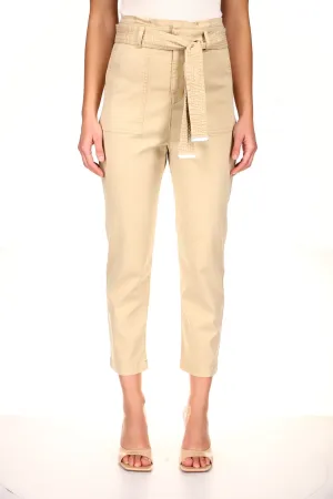 Modern Paper Bag Pants - Sand Stone