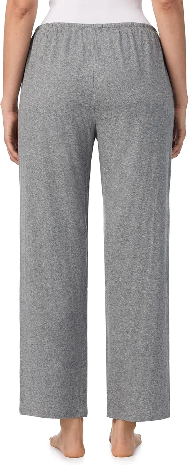 Nautica Womens Sleep Pants - Long Length, Breathable Pajama Bottoms - Cotton Knit Jersey Sleepwear and Loungewear