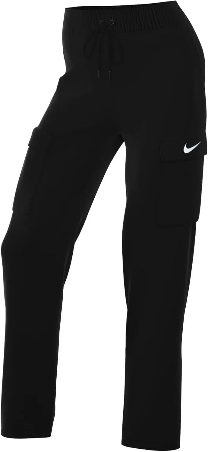 Nike Sportswear Essential Women's High-Rise Woven Cargo Pants (Black/White, DO7209-010) Size X-Large
