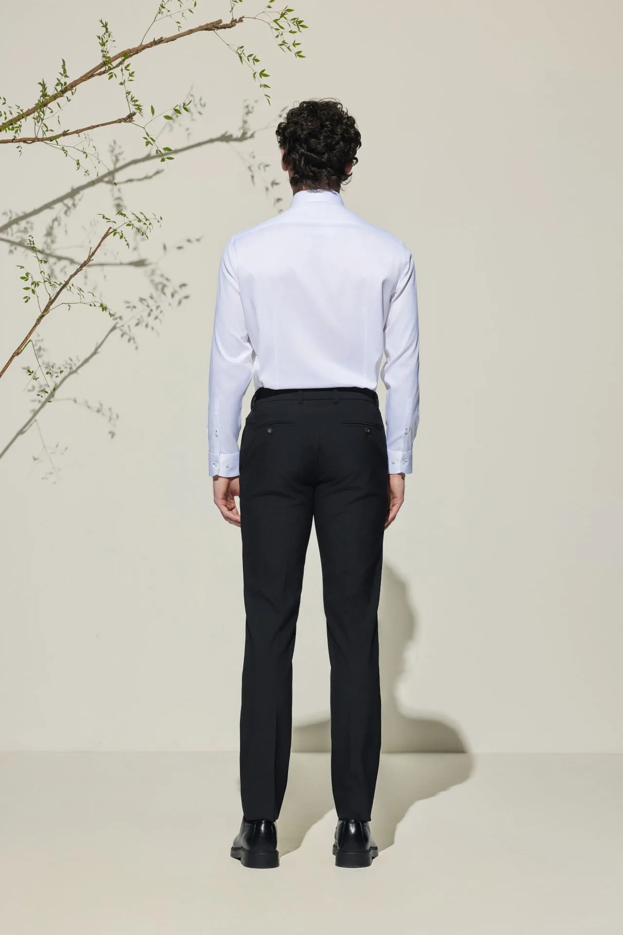 Non-Iron Cotton Stretch Smart Fit Fine Twill Shirt with Design Detail