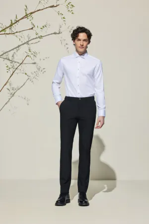 Non-Iron Cotton Stretch Smart Fit Fine Twill Shirt with Design Detail