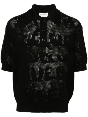 Open-Knit Cotton Polo Shirt