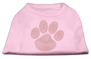 Orange Paw Rhinestud Shirts Light Pink L (14)