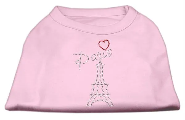 Paris Rhinestone Shirts Light Pink M (12)