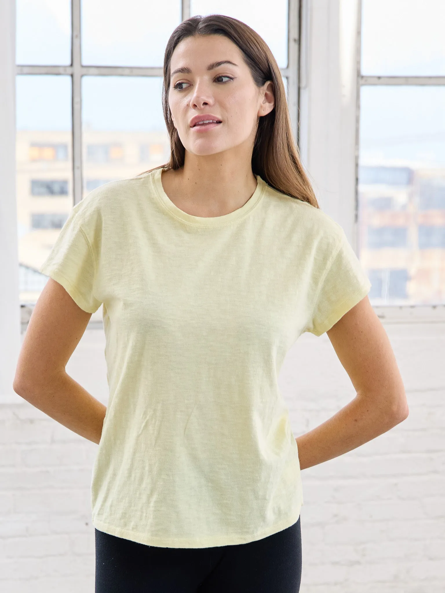 Pigment Dyed Crew Neck Tee
