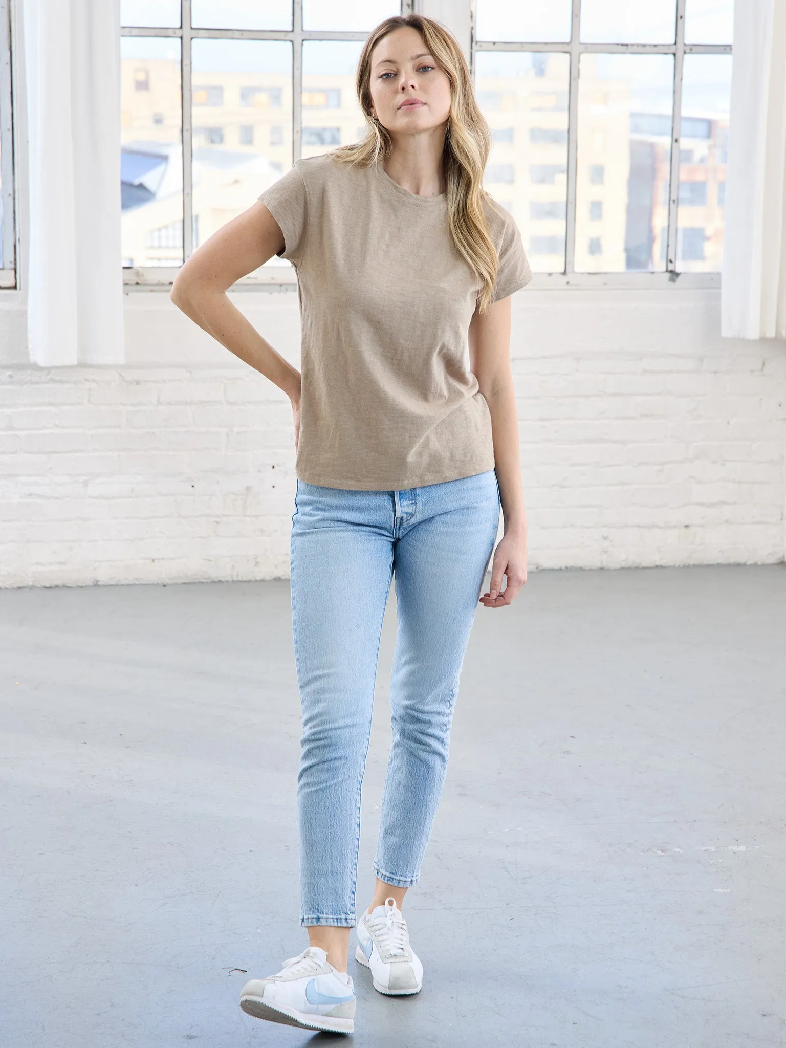 Pigment Dyed Crew Neck Tee