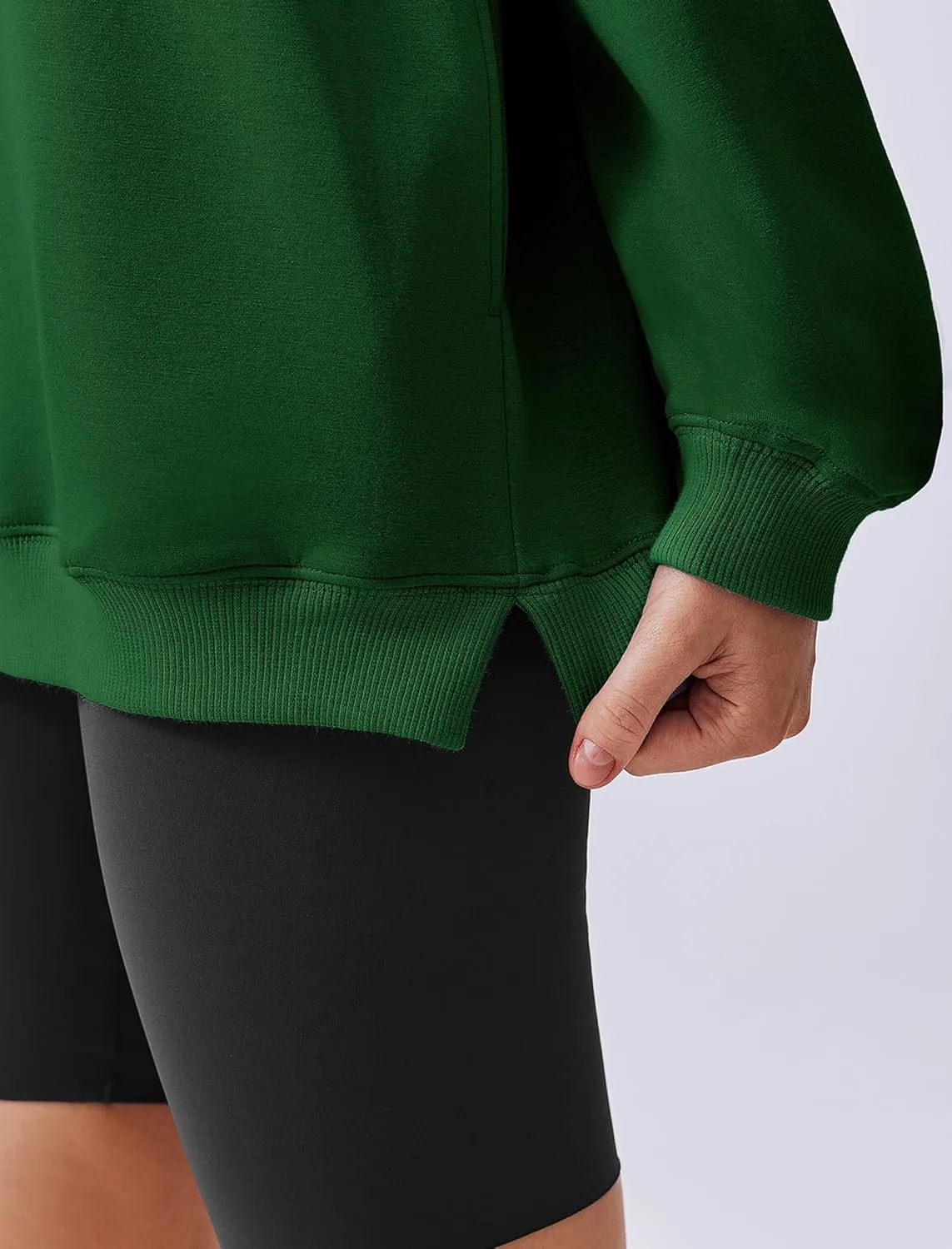 PINSPARK Sweatshirt for Women Oversized 2024 Fall Outfit Long Sleeve Y2K Pullover Top Crewneck Sweat Shirts with Side Pockets