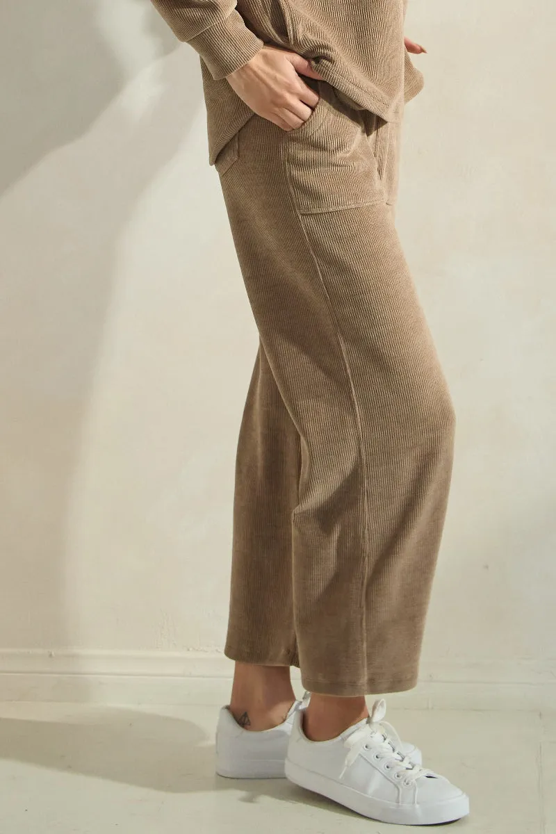 Plus Size Relaxed Fit Corduroy Capri Pants