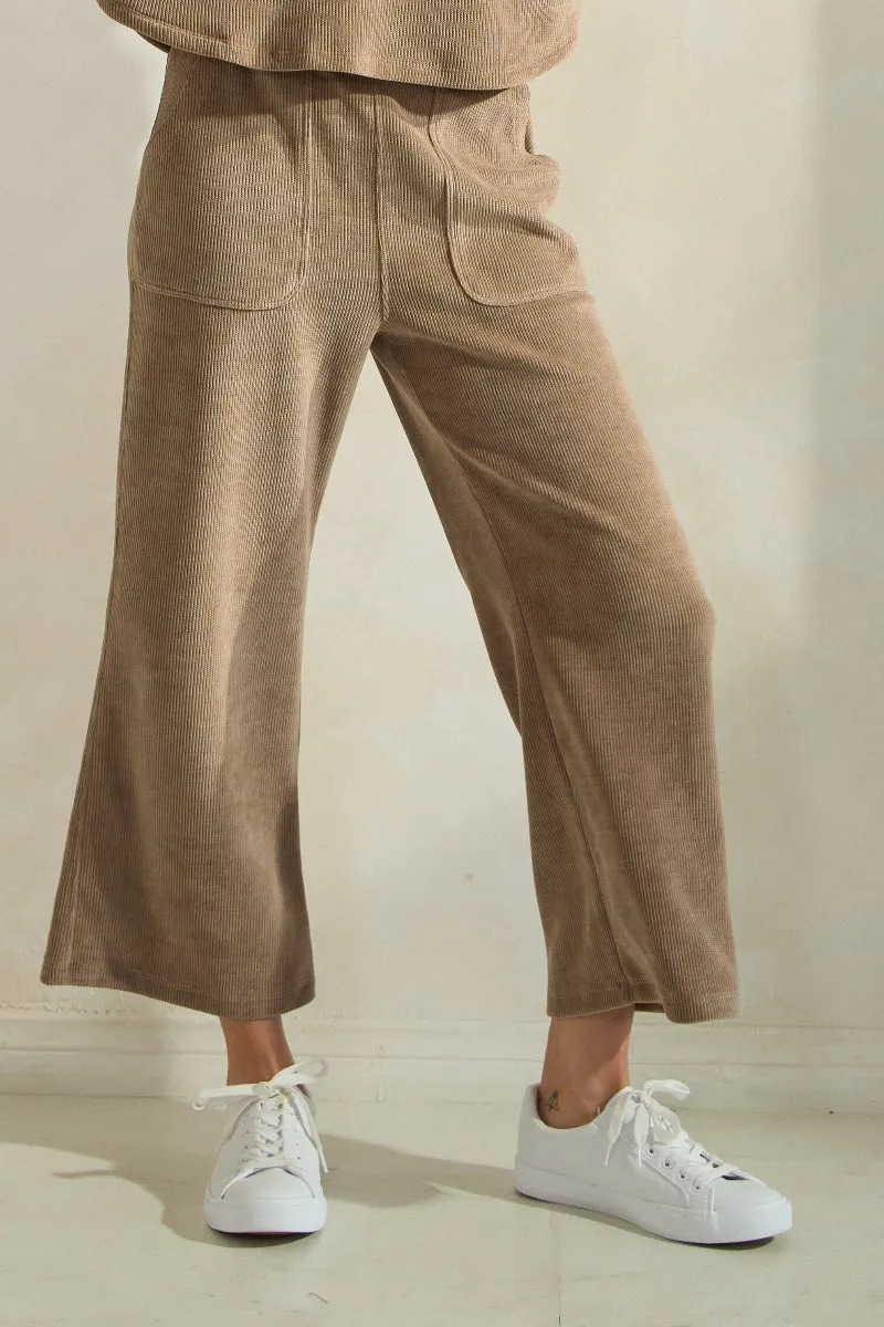 Plus Size Relaxed Fit Corduroy Capri Pants
