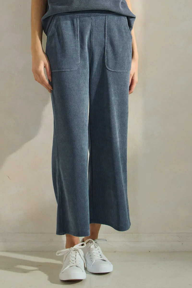Plus Size Relaxed Fit Corduroy Capri Pants