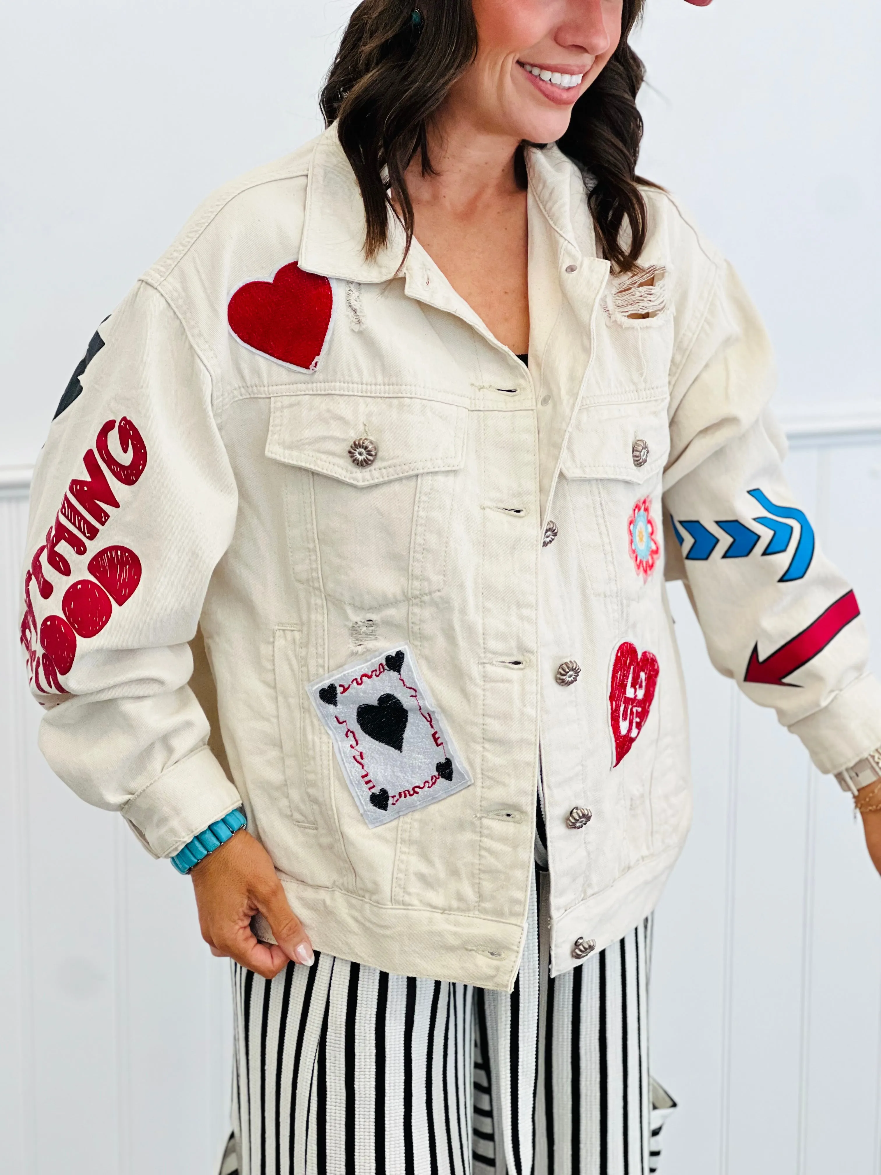 POL Oatmilk Love Patches Jacket (Reg.)