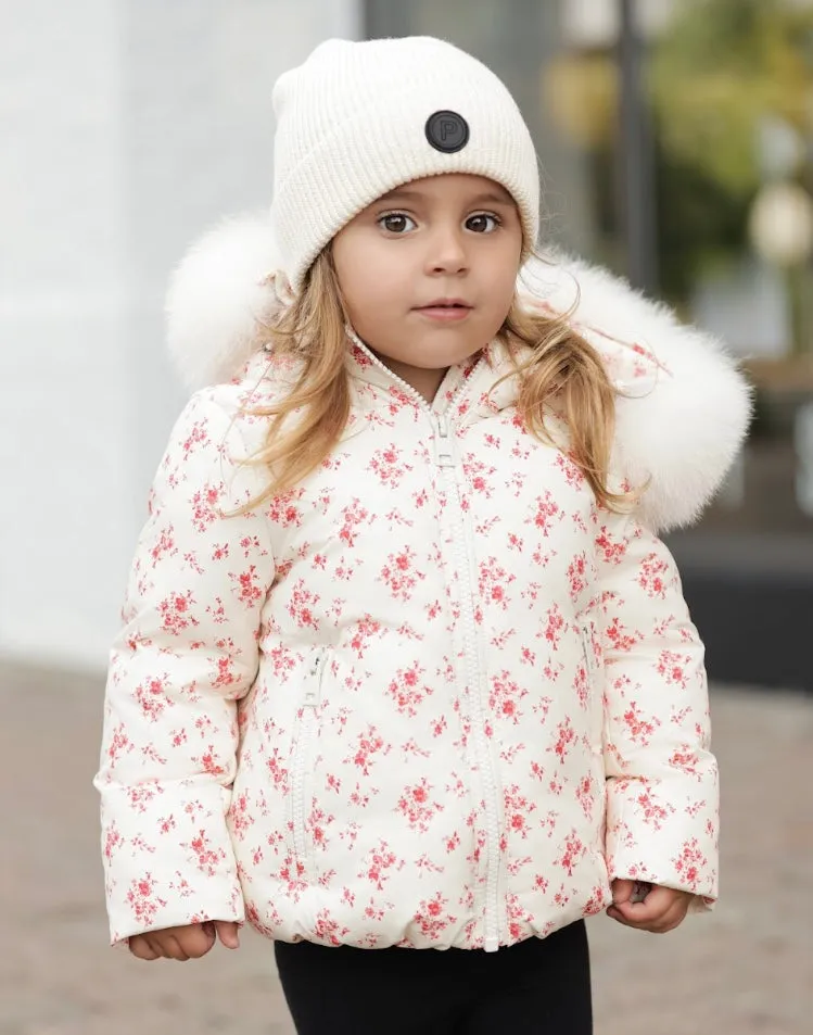 Pramie Little Girls Red Floral Jacket