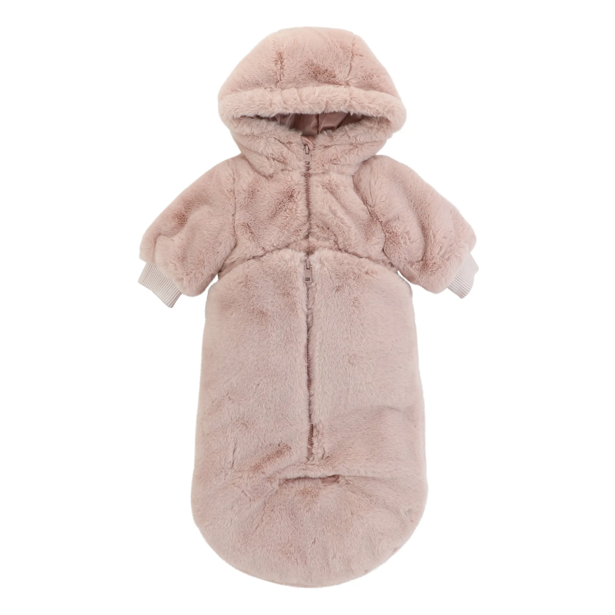 Pramie Mauve Fur Snowsuit