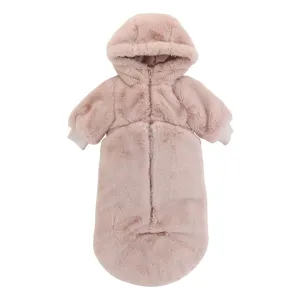 Pramie Mauve Fur Snowsuit