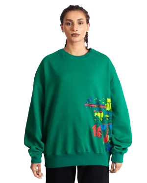 "MONEYBALL" GREEN SWEATSHIRT
