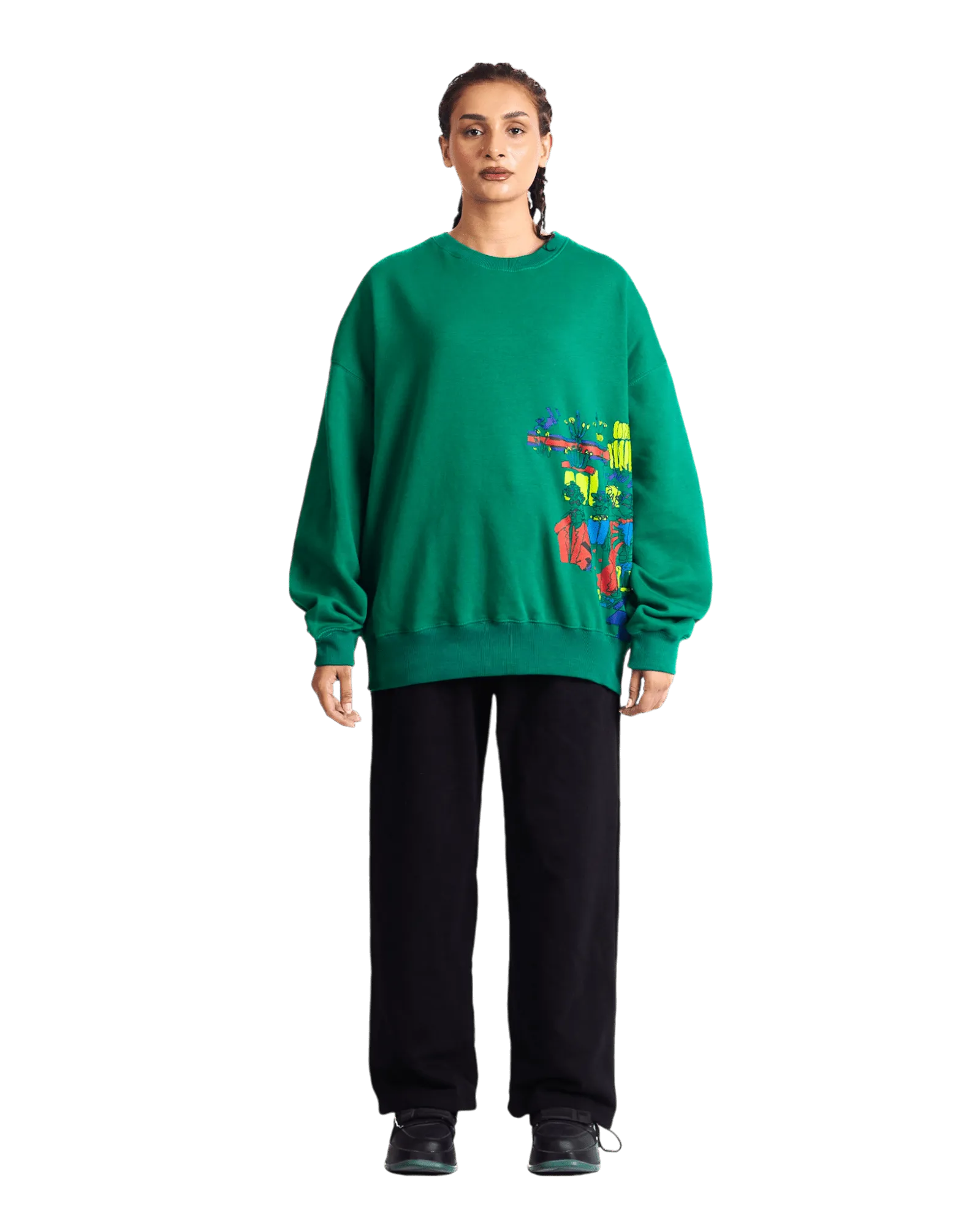 "MONEYBALL" GREEN SWEATSHIRT